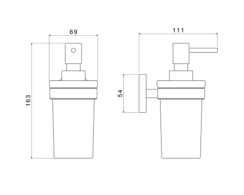 AQ4105BG ЕВРОПА дозатор, шлиф. золото AQ4105BG