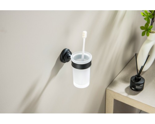 AQ4527MB КЛАССИК стакан с держателем, матовый черный AQ4527MB