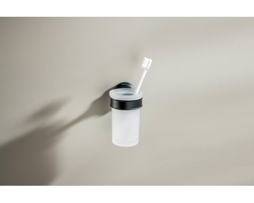 AQ4527MB КЛАССИК стакан с держателем, матовый черный AQ4527MB