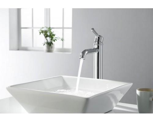 AQ1504CR КЛАССИК смеситель для раковины высокий 235, без донного клапана AQ1504CR