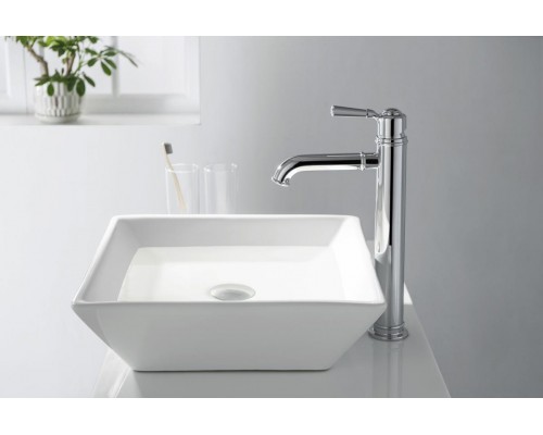 AQ1504CR КЛАССИК смеситель для раковины высокий 235, без донного клапана AQ1504CR