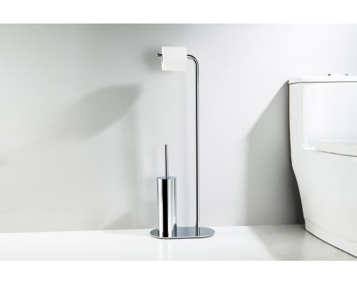 AQ4231CR ОБЕРОН держатель туалетной бумаги с ершиком напольный AQ4231CR