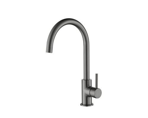 AQ1382BGM ЕВРОПА смеситель для кухни, оружейная сталь (шлиф. черный хром) AQ1382BGM