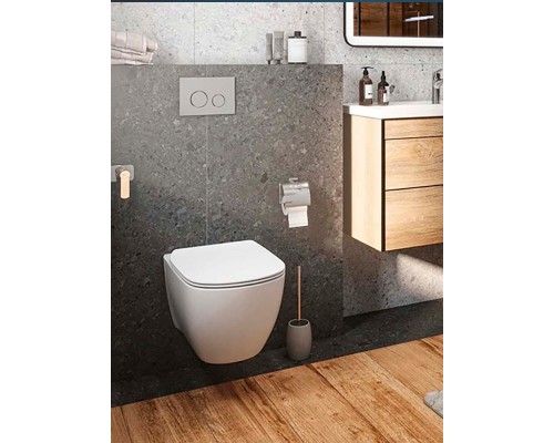 AQ1363WT-00 ОБЕРОН Унитаз подвесной безободковый tornado 531360344мм, тонкое сиденье с механизмом плавного закрывания, крепеж AQ1363WT-00