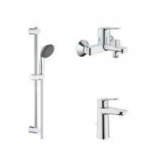 120210 Grohe Промо-набор для ванны: Start Edge для раковины с дон клап, M-Size  StartEdge для ванны, Vitalio Start Душ гарнитур II 600, 5,8 л, хром 120210