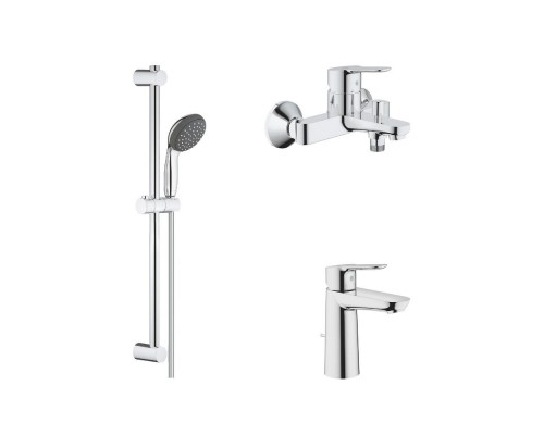 120210 Grohe Промо-набор для ванны: Start Edge для раковины с дон клап, M-Size  StartEdge для ванны, Vitalio Start Душ гарнитур II 600, 5,8 л, хром 120210