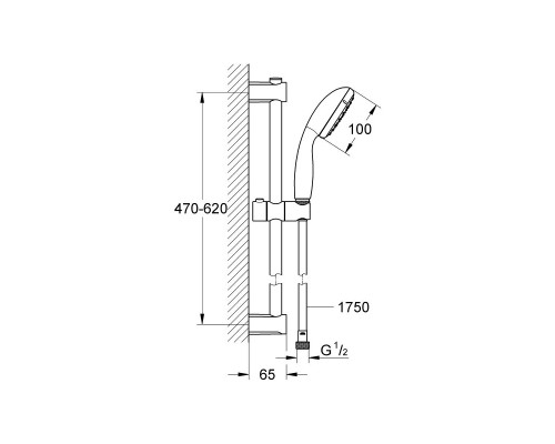 120210 Grohe Промо-набор для ванны: Start Edge для раковины с дон клап, M-Size  StartEdge для ванны, Vitalio Start Душ гарнитур II 600, 5,8 л, хром 120210