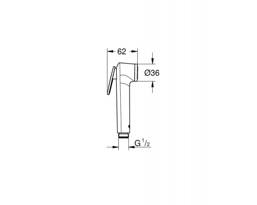 129186 BauClassic Готовый комплект для гиг душа: встр смеситель (29048000), гиг душ (26506000) со шлангом (28105001) и держ, хром (замена арт. 124434) 129186