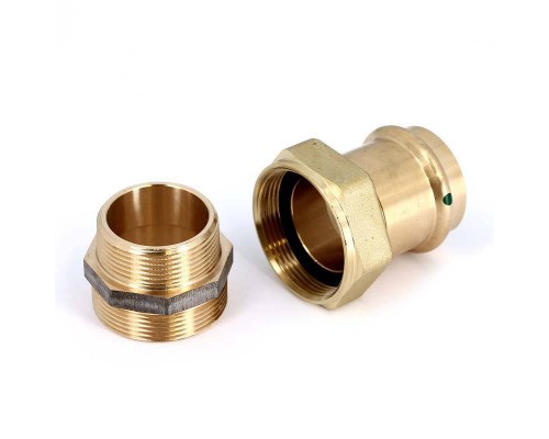 Муфта разъёмная пресс-Н бронза Sanpress VIEGA 42х1 1/2"