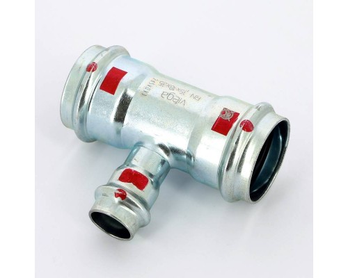 Тройник пресс оцинкованная сталь Prestabo VIEGA 35х18х35