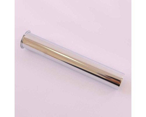 Патрубок отводящий прямой (латунь), отбортованная кромка 32х250 мм, хром