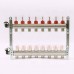 Коллекторная группа 1" Uni-Fitt 450A нерж. сталь 12 выходов 3/4" с расходомерами и термостатическими вентилями с авт.воздухоотводчиком