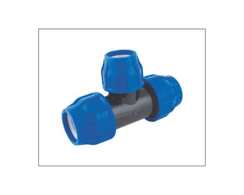 Тройник ПЭ перех компресс Дн32х20 Ру16 VALFEX 1210012322032