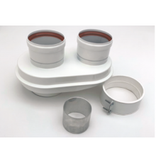 Адаптер моноблочный Ø60/100-Ø80/80 (Vaillant, Ariston,Chafoteaux,Saunier Duval,Protherm)