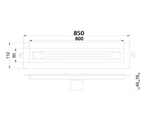 Boheme Душевой лоток, цвет: chrome 983-80-CR Boheme Душевой лоток, цвет: chrome 983-80-CR