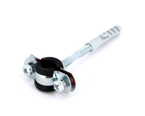 Хомут с резиновым уплотнителем, шпилькой и дюбелем Uni-Fitt 3/8" (15-19мм) с резиновым уплотнителем, шпилькой и дюбелем