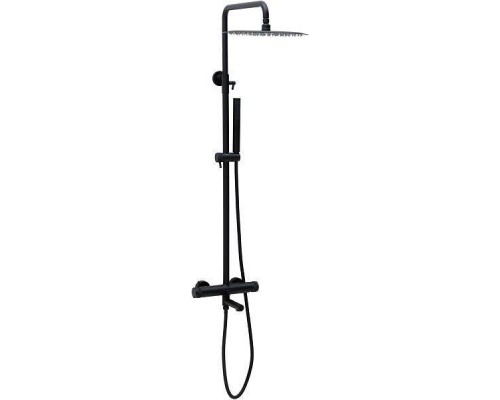 Allen Brau Priority Душевая стойка 27,7x50,9x123,2h см, излив 11,4 см, цвет: черный мат. 5.31A10-31