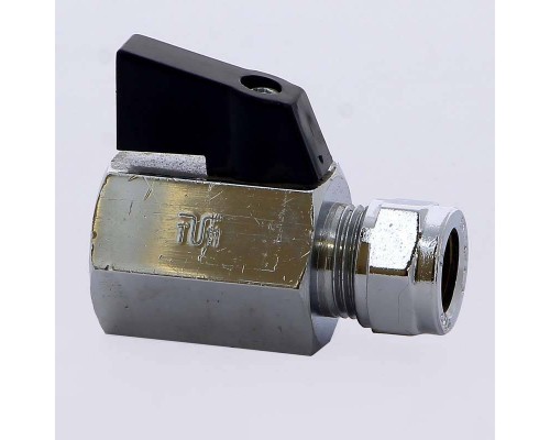 Кран мини обжим-В флажок TIEMME 12x1/2"