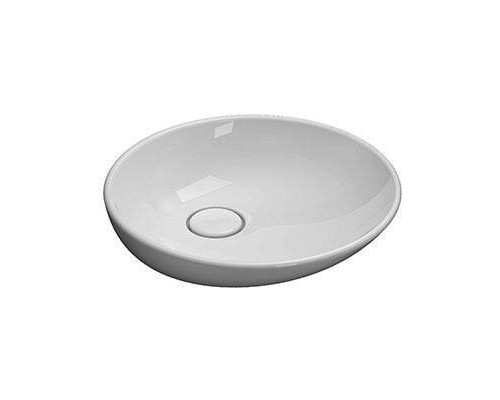 Раковина, Globo, FREE, шгв 500-500-140, отверстия для смесителя-отсутствуют, CERASLIDE, BATAFORM, цвет-белый