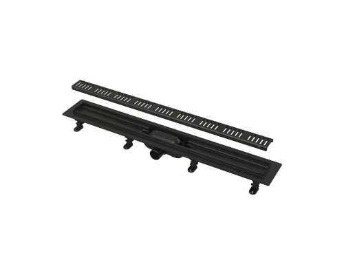 Лоток душевой Alcaplast APZ10BLACK 750 мм с порогами для перф. решетки (с реш.), черный Лоток душевой Alcaplast APZ10BLACK 750 мм с порогами для перф. решетки (с реш.), черный