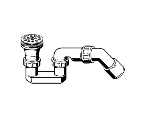 Сифон для душевого поддона с отводом 45 град. VIEGA 70х1"1/2х40/50