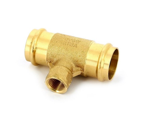 Тройник пресс-В IBP 35 х 1/2" х 35 бронза Тройник пресс-В IBP 35 х 1/2" х 35 бронза