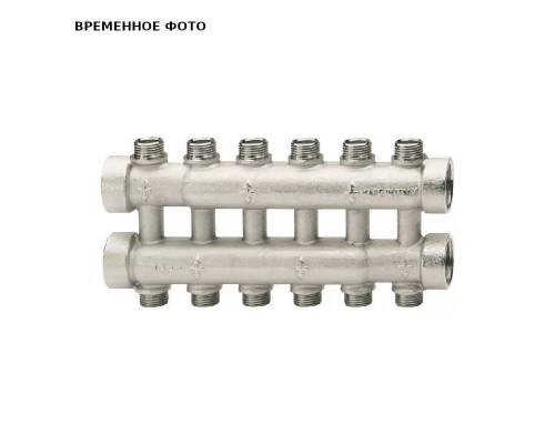 Коллектор ВВ 3/4' 2x1/2' Н 38мм никелир. сдвоенный