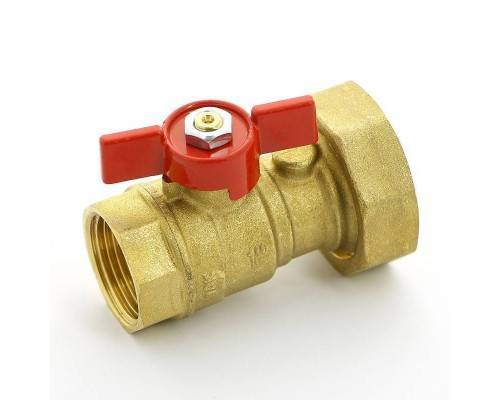 Кран шаровой ВВ 1" UNI-FITT х 1 1/2" с накидной гайкой и уплотнением