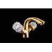 Boheme Crystal Смеситель для раковины, двуручковый, цвет: бронза матовая 311-CRST