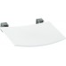 14980010051 PLAN Складное сиденье для настенного монтажа, сиденье откидывается наверх для настенного монтажа, хром/белый (RAL 9010) 14980010051