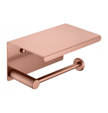 Boheme Uno Держатель туалетной бумаги с полочкой, подвесной, цвет: copper brushed 10971-CB