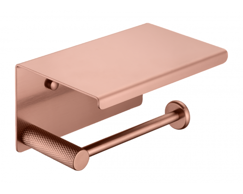 Boheme Uno Держатель туалетной бумаги с полочкой, подвесной, цвет: copper brushed 10971-CB