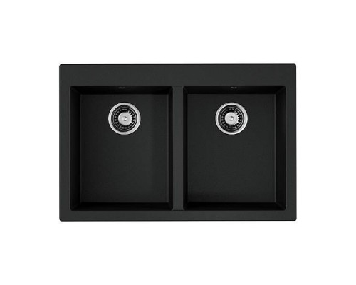 Omoikiri Bosen 80-2-BL Кухонная мойка Tetogranit 80x53 см, цвет: черный 4993836