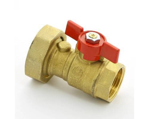 Кран шаровой ВВ 1" UNI-FITT х 1 1/2" с накидной гайкой и уплотнением