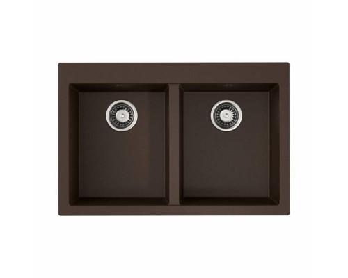 Мойка, OMOIKIRI, Bosen, шгв 800-530-200, отверстия для смесителя-5 промаркированных, чаши-2, цвет-темный шоколад
