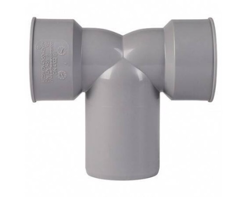 Отвод, Ostendorf, HT, HTDSW, 90°, 40, 50, 40, сифонный двойной, PP, цвет-RAL 7037 серая пыль Отвод, Ostendorf, HT, HTDSW, 90°, 40, 50, 40, сифонный двойной, PP, цвет-RAL 7037 серая пыль