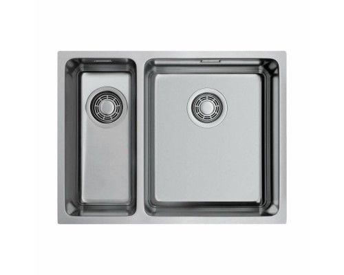 Мойка, OMOIKIRI, Tadzava, шгв 580-440-200, отверстия для смесителя-отсутствуют, чаши-2, большая чаша-справа, цвет-нержавеющая сталь