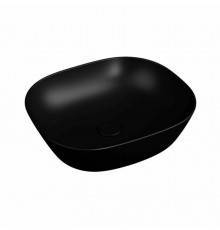 Раковина, Vitra, Plural, шгв 450-380-135, отверстия для смесителя-отсутствуют, VitrA Clean, цвет-черный матовый