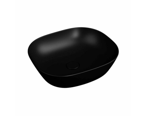 Раковина, Vitra, Plural, шгв 450-380-135, отверстия для смесителя-отсутствуют, VitrA Clean, цвет-черный матовый
