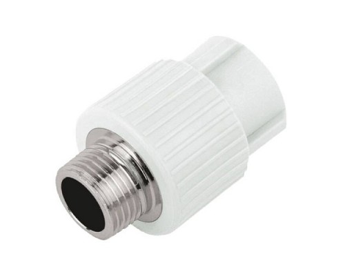 Муфта PP-R бел комб Дн25х1/2" НР РосТурПласт 10664 Муфта PP-R бел комб Дн25х1/2" НР РосТурПласт 10664
