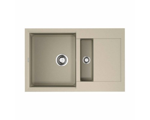 Мойка, OMOIKIRI, Sakaime, шгв 780-500-240, отверстия для смесителя-отсутствуют, чаши-2, цвет-бежевый