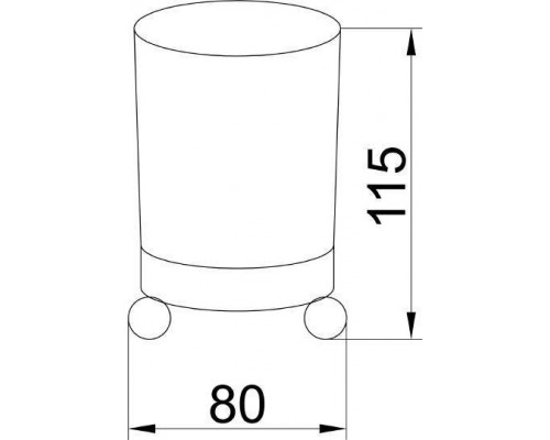 Boheme Hermitage Chrome Стакан настольный, 8х8хh11,5 см, цвет: хром глянцевый 10391