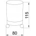 Boheme Hermitage Chrome Стакан настольный, 8х8хh11,5 см, цвет: хром глянцевый 10391