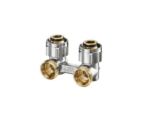 Узел, Multiflex F, угловой H-образный, 3/4, 3/4, Н ЕК-НГ ЕК, никелированный, ZB