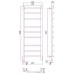 Сунержа Галант 2.0 Полотенцесушитель электрический 40x120h, лев., цвет: мат. белый 30-5200-1240