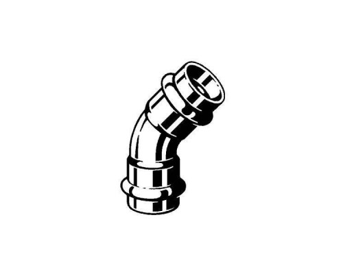 Угол BB 45° Profipress, c SC-Contur, 35 мм, медь Угол BB 45° Profipress, c SC-Contur, 35 мм, медь