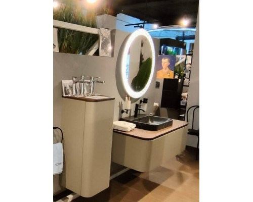 Комплект мебели, Duravit, Happy D.2 Plus, тумба под раковину   столешница  раковина   сифон   шкаф-пенал   панель для шкафчика   зеркало