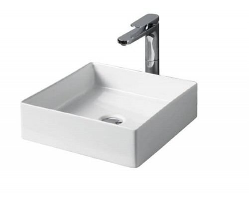 Раковина, Artceram, Scalino, шгв 380-380-115, отверстия для смесителя-отсутствуют, цвет-черный глянцевый