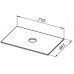 Allen Brau Reality Столешница 71x46,1x1h см, цвет: серый 1.32022.G-S
