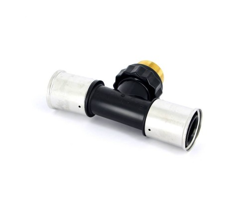 Тройник пресс-Н1/2" PVDF HENCO 50х1"1/2х50